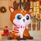 GOOSH 5 FT Christmas Inflatable Reindeer Cute Deer with Built-in LEDs